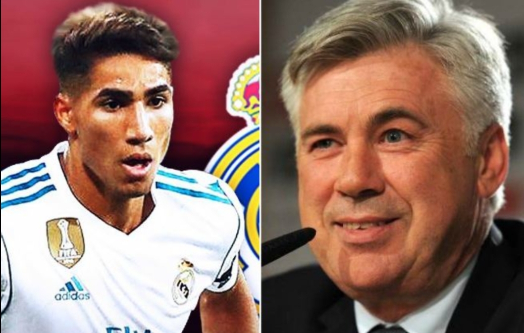 أنشيلوتي يضغط على إدارة ريال مدريد للتعاقد مع أشرف حكيمي