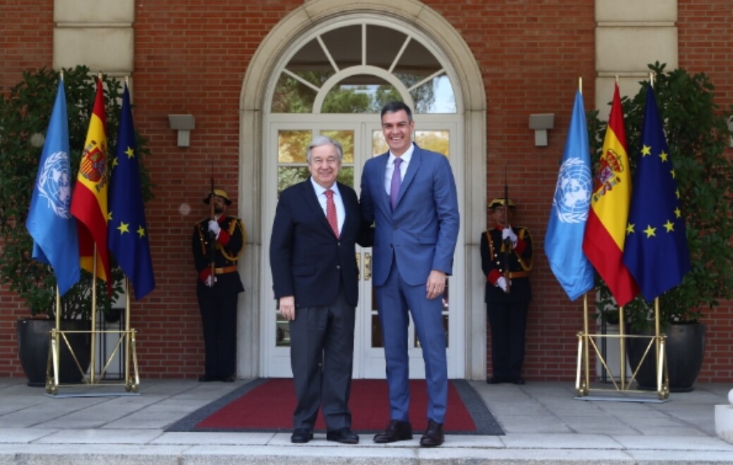 قضية الصحراء المغربية في صلب مباحثات بين رئيس الحكومة الإسبانية سانشيز والأمين العام للأمم المتحدة غوتيريس