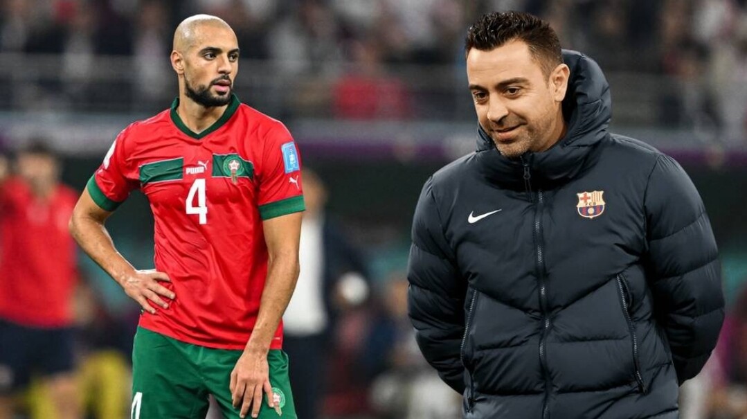 تشافي مدرب برشلونة يتصل بالنجم المغربي أمرابط للإنضمام إلى برشلونة