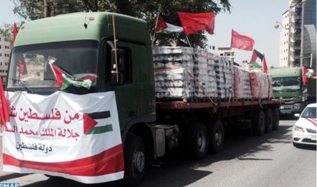 25 طن من الأدوية والمواد الغذائية المغربية تدخل قطاع غزة عبر معبر رفح