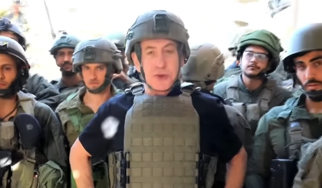 توعد بتحرير المحتجزين بالكامل والقضاء على حماس … نتنياهو يلقي كلمة من داخل قطاع غزة