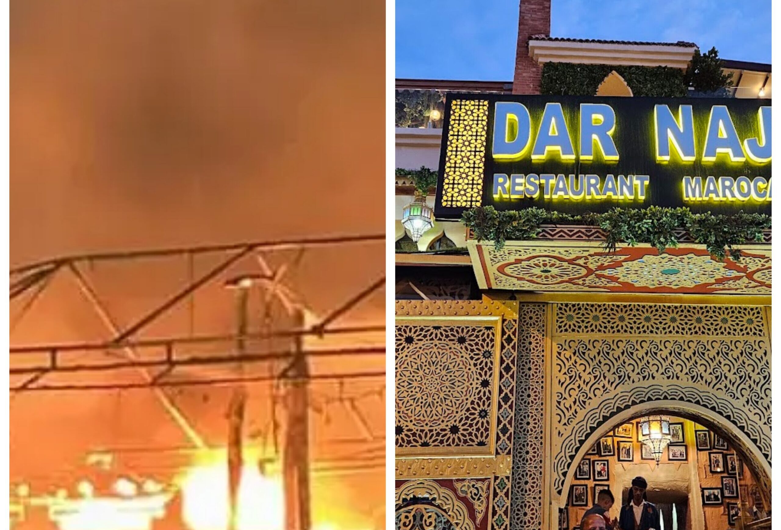 حريق مهول يجتاح مطعمًا شهيرًا في الرباط