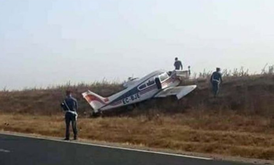 سقوط طائرة محملة بالحشيش ضواحي سلوان بإقليم الناظور