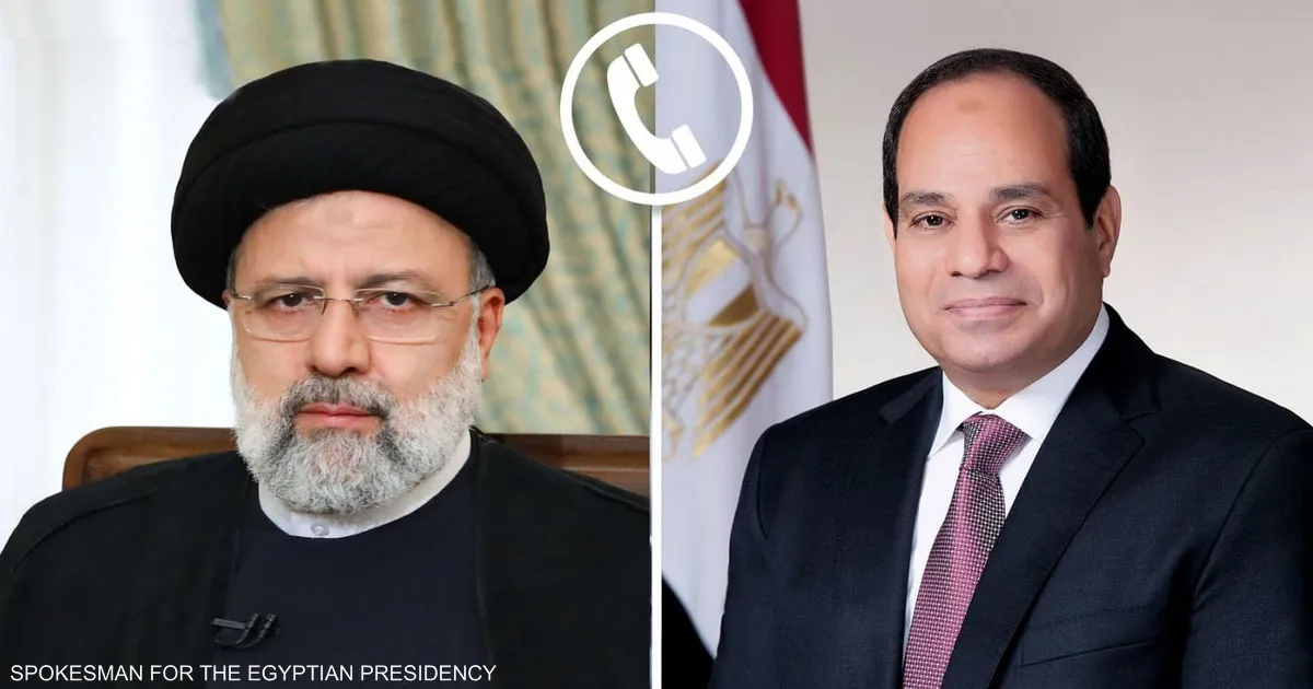 اتصال هاتفي تاريخي بين رئيسي إيران ومصر: مناقشة غزة واتفاق على تسوية القضايا