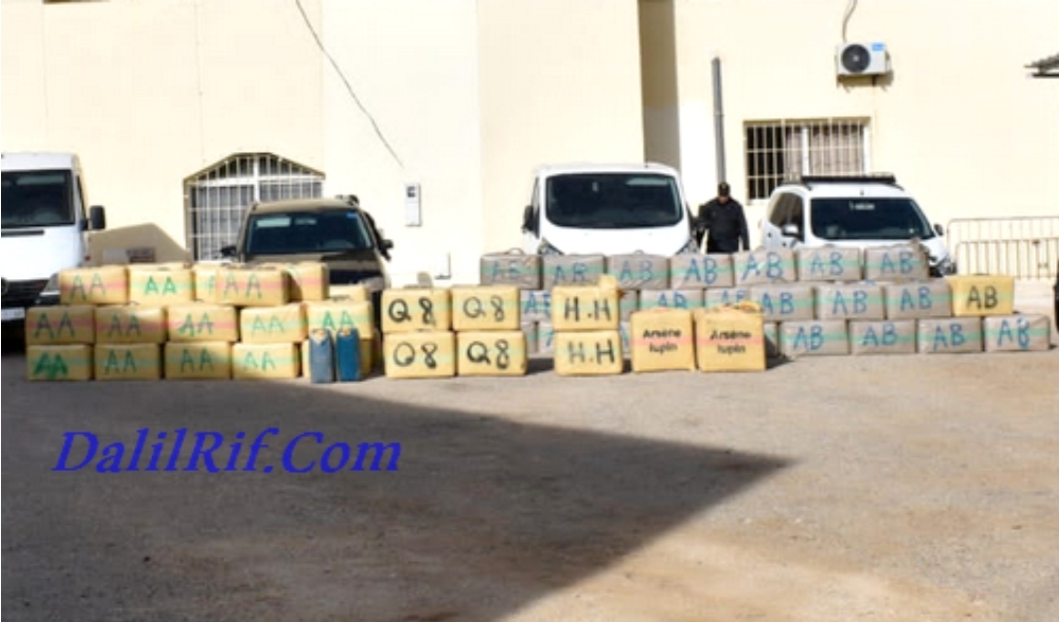 إجهاض عملية تهريب 3 أطنان من مخدر الحشيش ب “إساكن” ضواحي الحسيمة