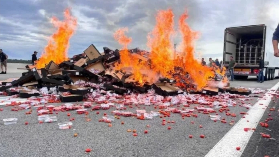 إعتراض شاحنات الخضر والفواكه المغربية وأتلافها بإسبانيا وفرنسا يتسبب في إنخفاض أسعارها بالمغرب