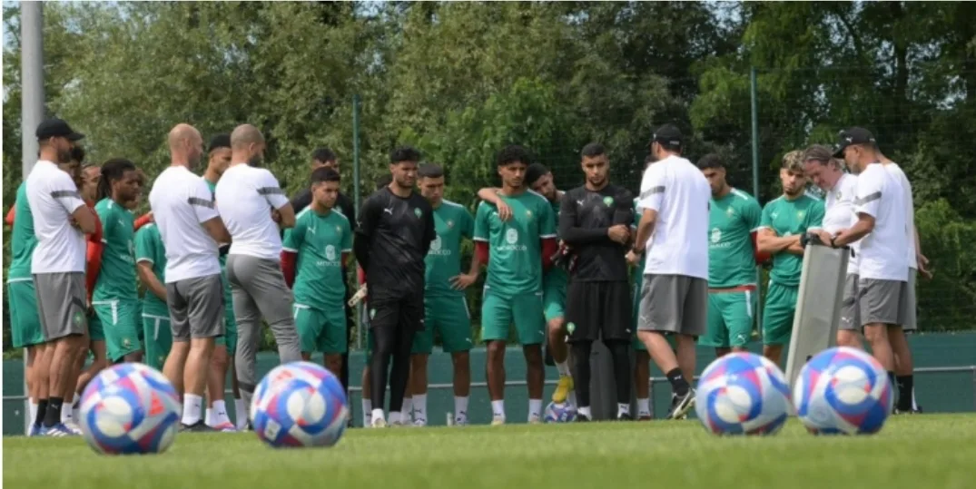 المنتخب الأولمبي المغربي يُغادر ليون ويتوجه إلى سانت إتيان لملاقاة الأرجنتين