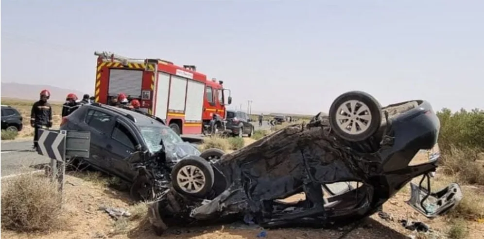 على متنها خليجيون وعاهرات مغربيات … إصطدام مروع بين سيارة رباعية الدفع وطاكسي كان على متنه سياح فرنسيون