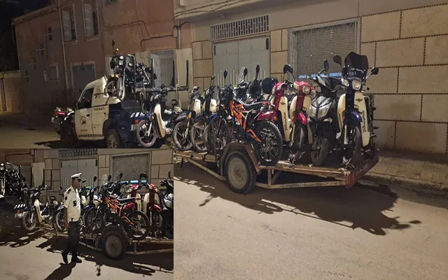 وجدة  : حملة أمنية واسعة تستهدف الدراجات النارية