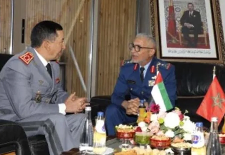 بعد قائد الجيش السعودي … الجنرال يربظ المفتش العام للقوات المسلحة المغربية يستقبل قائد الجيش الإماراتي