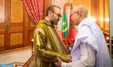 بلاغ من الديوان الملكي: الملك محمد السادس يستقبل رئيس الجمهورية الإسلامية الموريتانية
