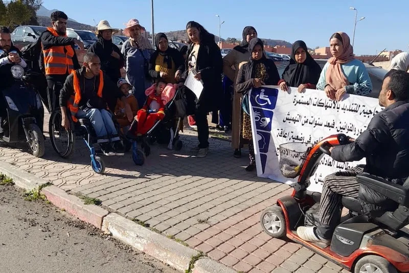 احتجاجات تطالب بحقوق ذوي الإعاقة في بني ملال