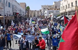 الناظور … الإتحاد المغربي للشغل في قافلة الغضب تنطلق دعماً للمطرودين والمضطهدين