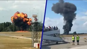 مأساة جوية قرب لندن …  تحطم طائرة هولندية بعد لحظات من إقلاعها وإغلاق مطار Southend حتى إشعار آخر