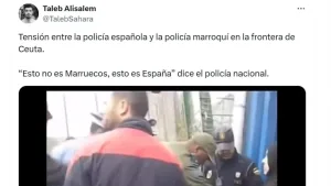 الصحراوي طالب العيسالم يثير ضجة بعد نشر فيديو قديم عند معبر بني أنصار  على أنه حديث من سبتة