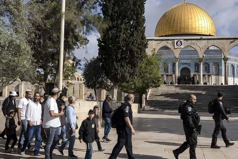اقتحام الأقصى.. مستعمرون يضربون صفو الصلاة تحت حماية القوات إسرائيلية