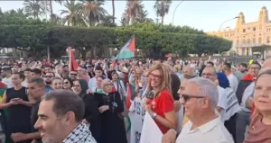 مليلية :    متظاهرين يطالبون بمعاقبة ومقاطعة إسرائيل احتجاجاً على “الجرائم ضد الفلسطينيين”