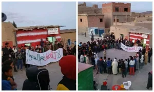 سكان قصر أكدال يحتجون للمطالبة بتحسين الخدمات والبنية التحتية بإملشيل