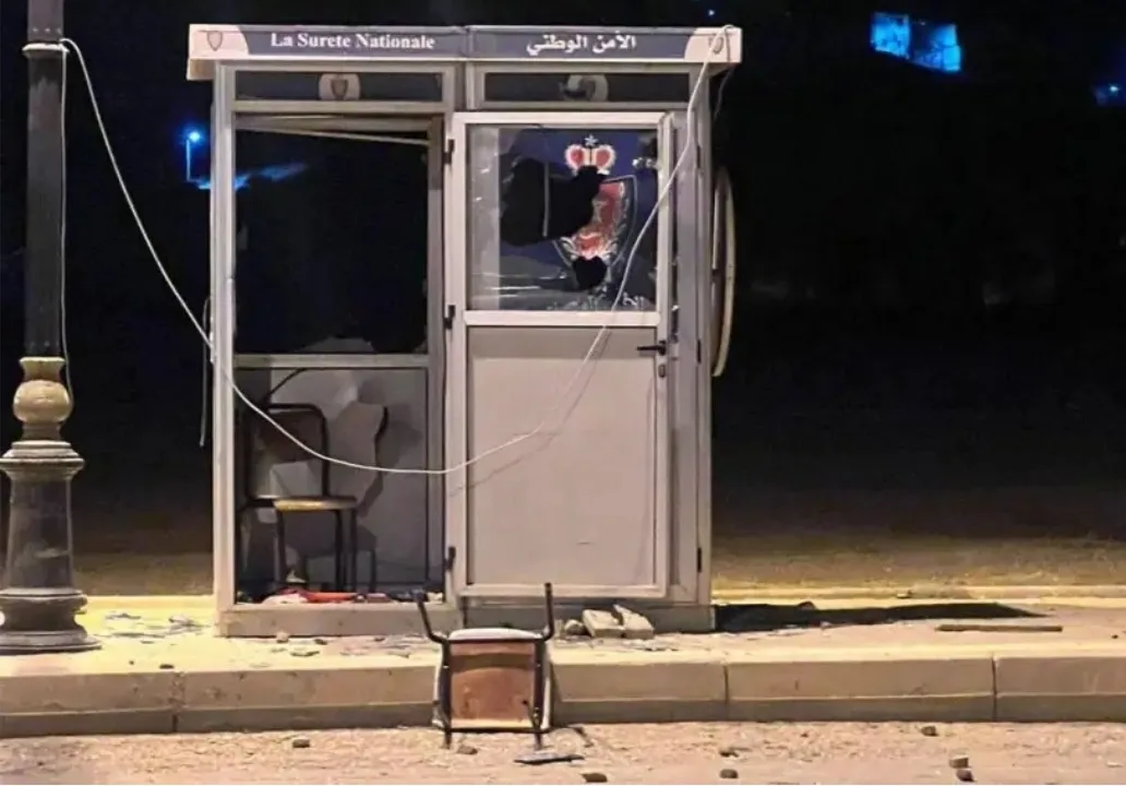 هجوم على سد قضائي للشرطة بمدخل مدينة إمزورن