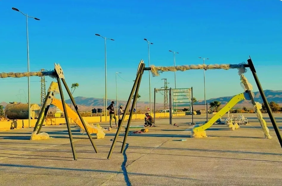 الدريوش :     مشروع تأهيل فضاء الرياضة في الهواء الطلق بجماعة تفرسيت يقترب من نهايته