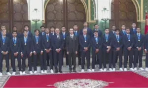 الرباط :   استقبال ملكي رسمي لأبطال المنتخب المغربي لأقل من 20 سنة بعد التتويج بكأس العالم