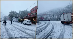 إعادة فتح طريق تيشكا بعد يوم من الانقطاع واستنفار فرق إزالة الثلوج