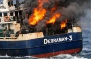 النيران تلتهم سفينة بأعالي البحار قبالة الداخلة … إنقاذ طاقم مكون من عشرين بحاراً وسط مخاطر مصايد الأخطبوط