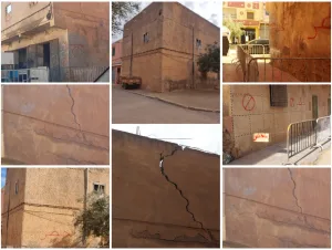 وجدة : جماعة بني درار على صفيح ساخن … 28 بناية آيلة للسقوط تهدد الأرواح … والتجار يرفضون الإخلاء !
