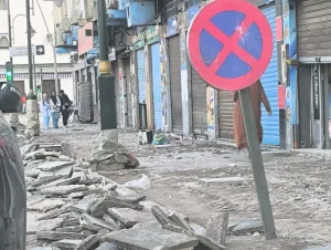 الناظور :    فضيحة في أوراش تجديد الأرصفة … غش مستمر رغم مراقبة المجلس البلدي