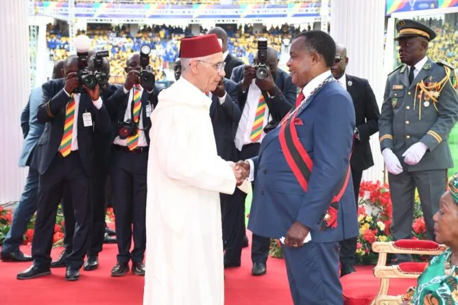 الطالبي العلمي يمثل الملك في تنصيب ساسو نغيسو رئيسا للكونغو برازافيل