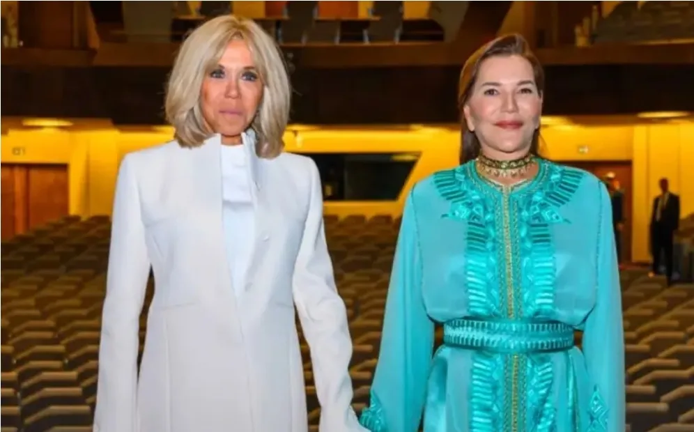 بريجيت ماكرون زوجة الرئيس الفرنسي تحل بالرباط لحضور افتتاح المسرح الملكي