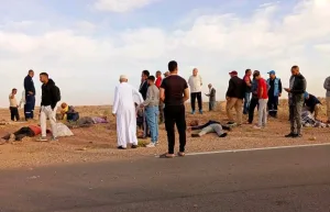 انقلاب سيارة لنقل العمال يخلف 15 جريحاً على الطريق الوطنية نحو الراشيدية