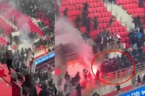 الرباط :   شغب وتخريب داخل ملعب مولاي عبد الله وأحداث عنيفة بعد مباراة الجيش والرجاء تنتهي بتوقيف 136 شخصًا