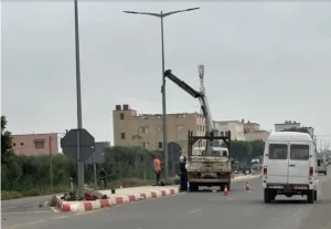 الناظور :     مشروع استراتيجي لإنارة الطريق الوطنية رقم 16 بين تاويمة وقرية أركمان يعزز السلامة والتنمية !