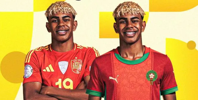 علم المغرب يشعل العاصفة في إسبانيا … بين قميص “لاروخا” وراية المغرب ، لامين جمال يبرز جذوره في كأس العالم بأمريكا