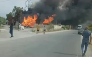 طنجة :     اندلاع حريق ضخم بسبت الزينات يستنفر السلطات ويخلف خسائر مادية جسيمة