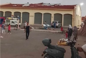 جرادة :       رياح قوية تعري محلات “الجوطية الجديدة” وتثير تساؤلات حول جودة المشروع